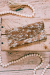 LARGE COWHIDE PURSE - BROWN & WHITE HAIR ON HIDE WALLET