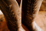 Brown ariat cowboy boot