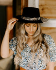 Snakeprint gambler hat