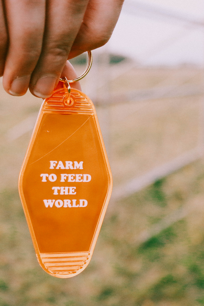 "Farm To Feed The World" Keyring