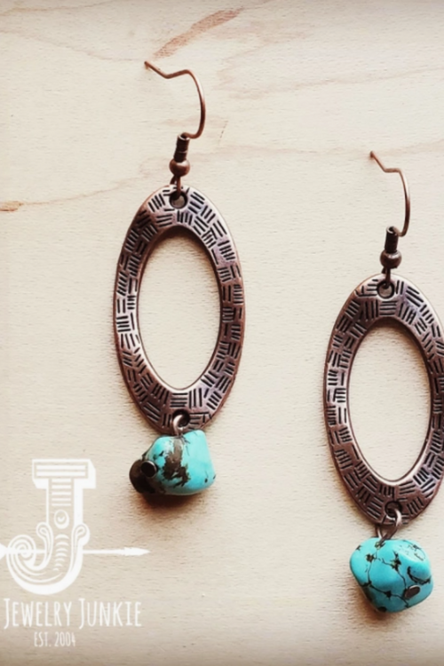 Southwestern Turquoise drop earrings - western jewellery, southwest fashion