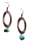 Turquoise drop earrings western jewellery, boho earrings