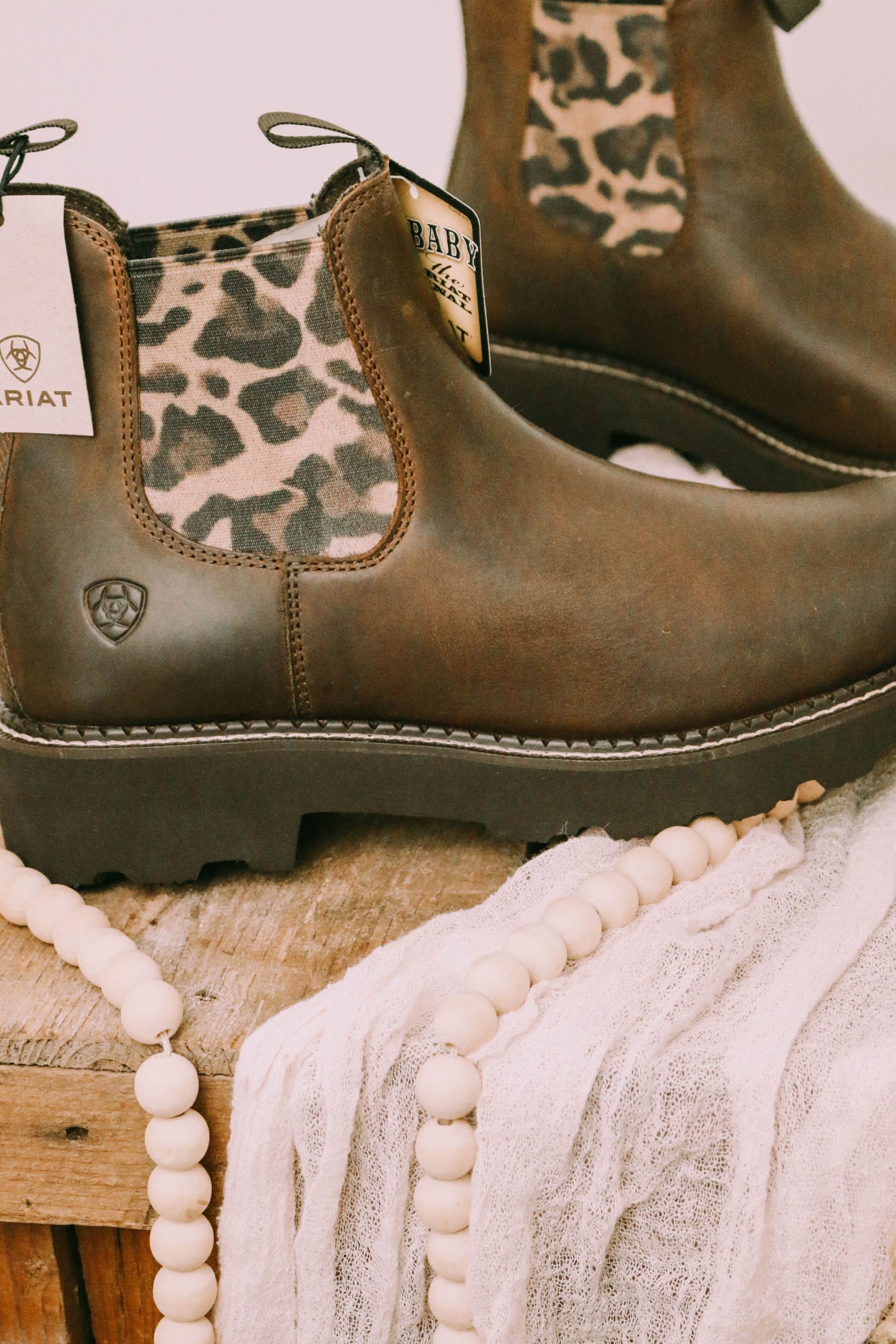 Leopard print chelsea boot