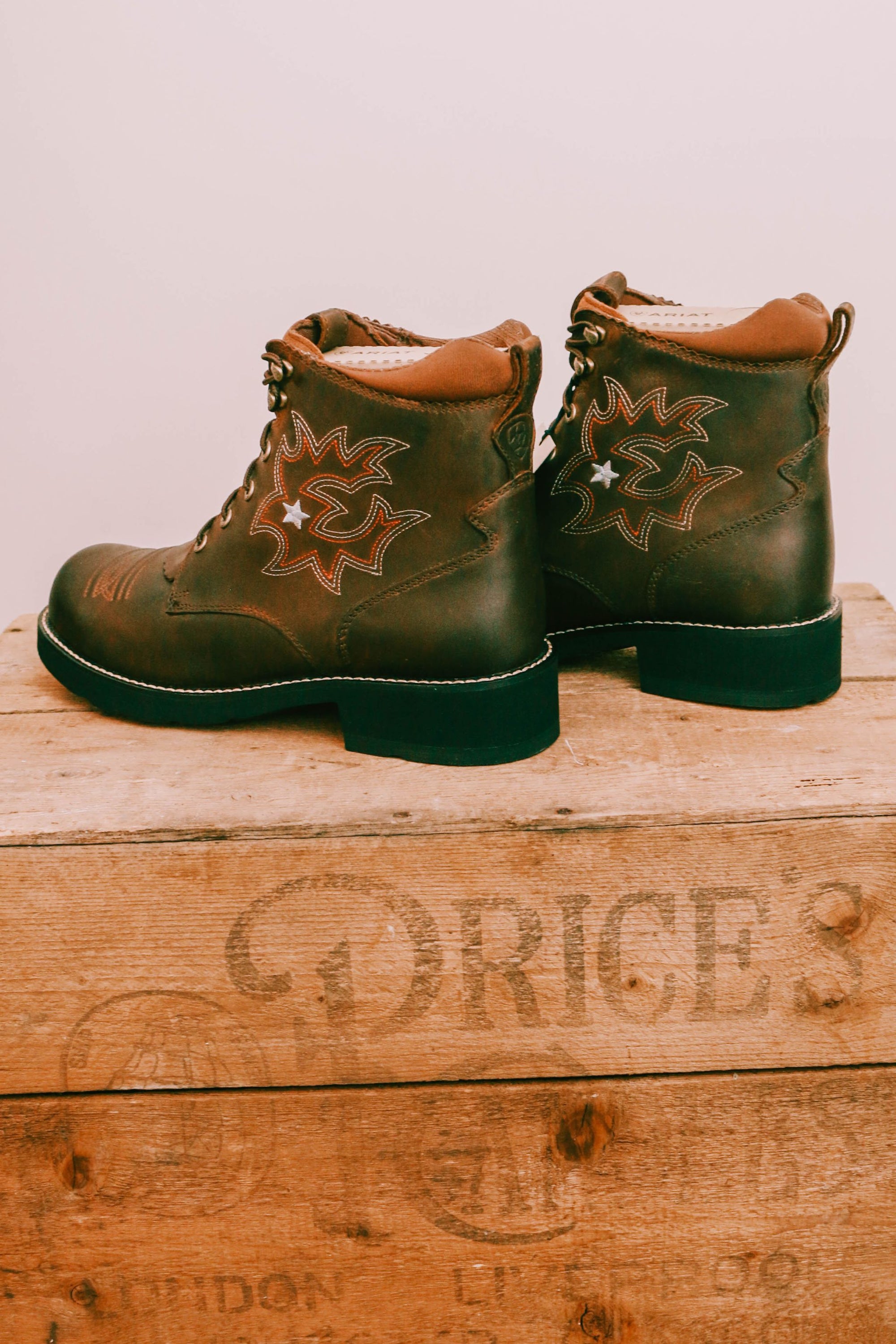 Cowboy inspired hiking boot