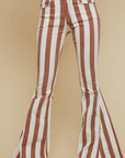 Austin Striped Denim Flared Jeans