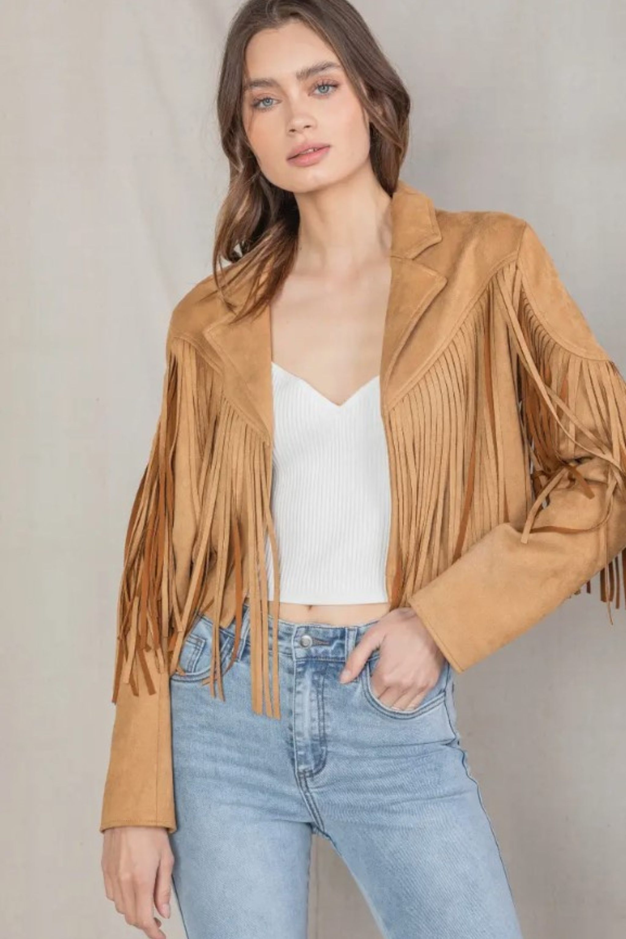 Tan 2025 tassel jacket