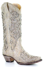 white sparkle cowboy boots from Melbelle
