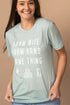 "Farm Wife" Tee Blue/green