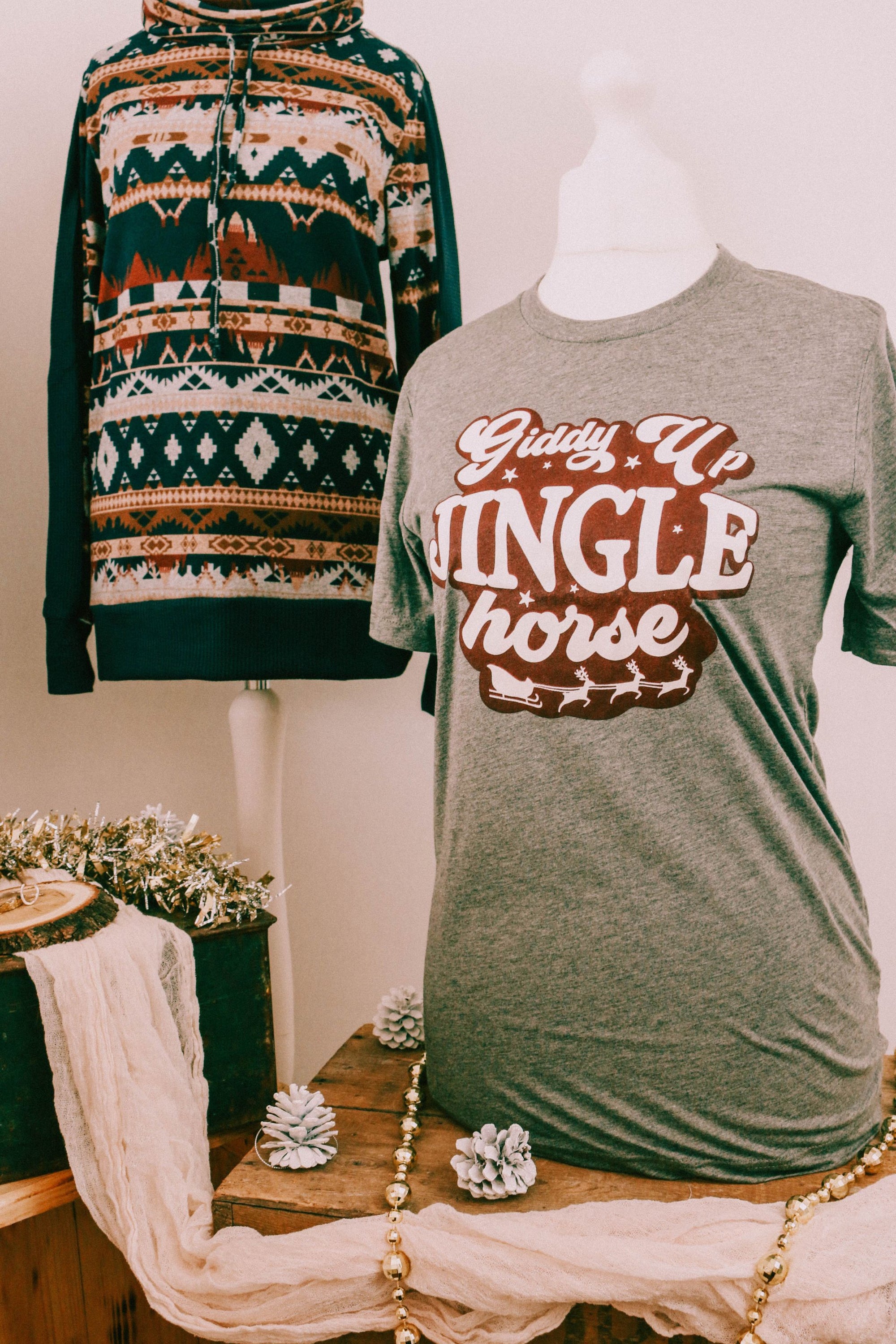 western christmas t-shirts and tops