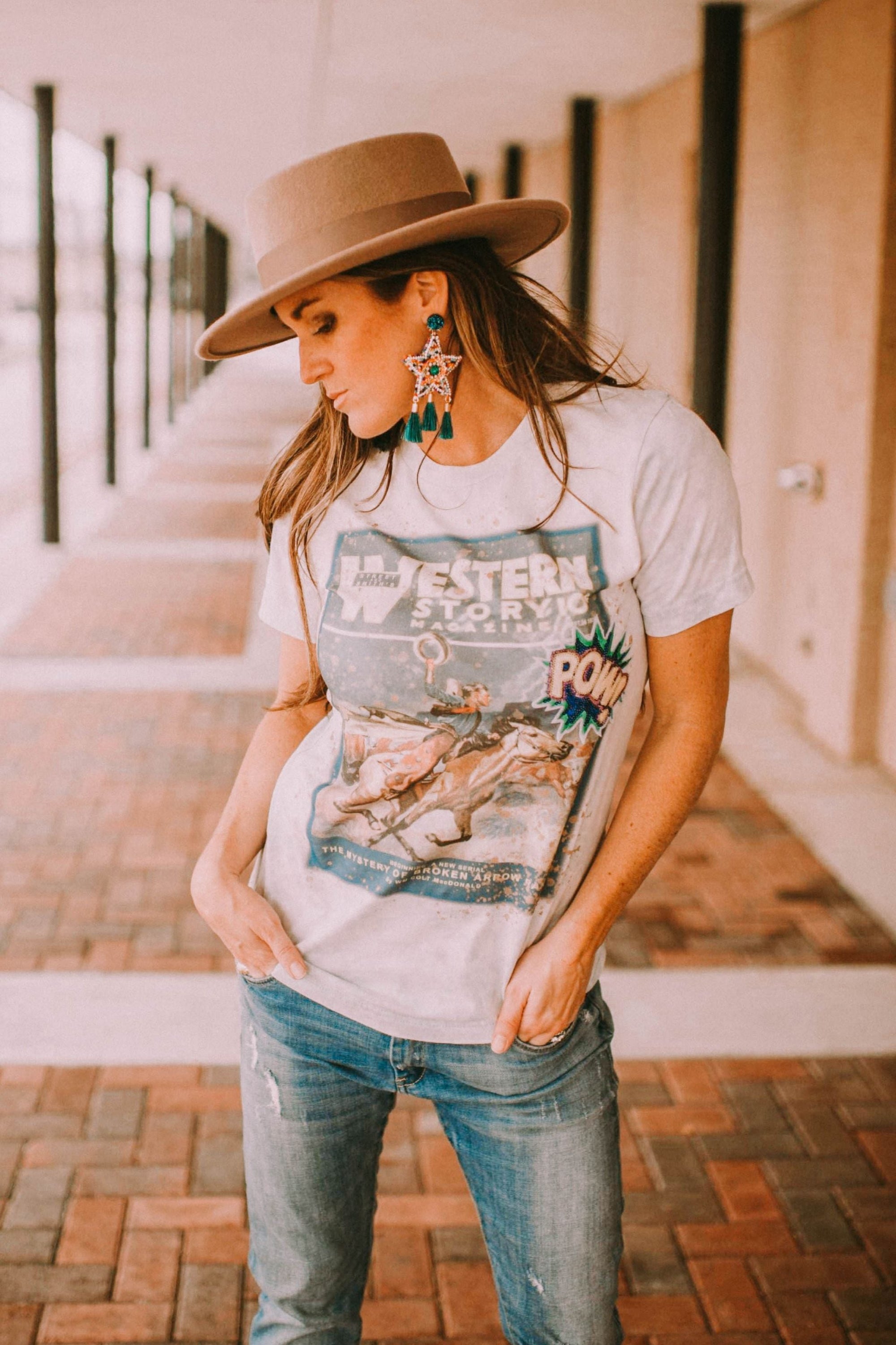 western cowgirl graphic tee