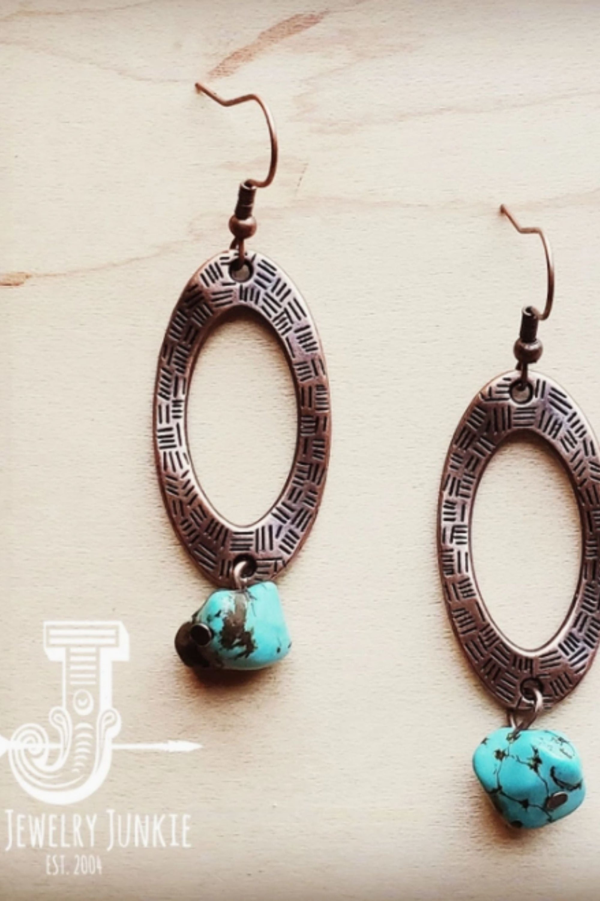 Silver and turquoise drop western earrings