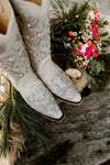 Corral Boots - A3322 White Cowboy Boots With Glitter Inlay