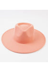 Wide Brim Hat Vegan Felt Pink